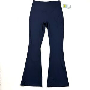 New Antonio Melani High Waist Flare Yoga Pants Navy Blue